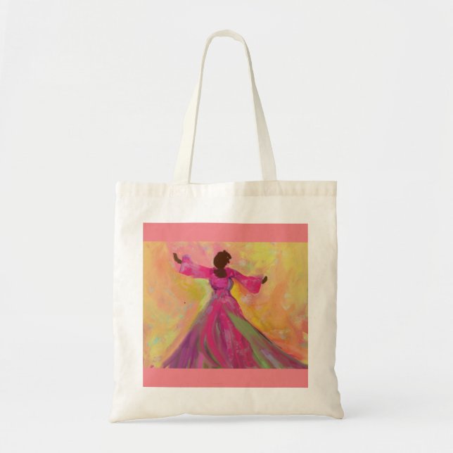 Bolso De Tela Mujer africana bailando el Tote femenino (Frente)