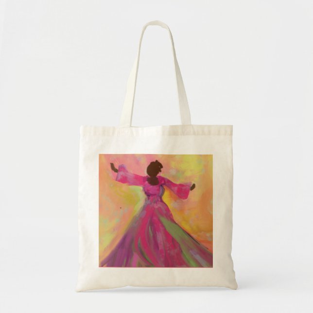 Bolso De Tela Mujer africana bailando el Tote femenino (Frente)