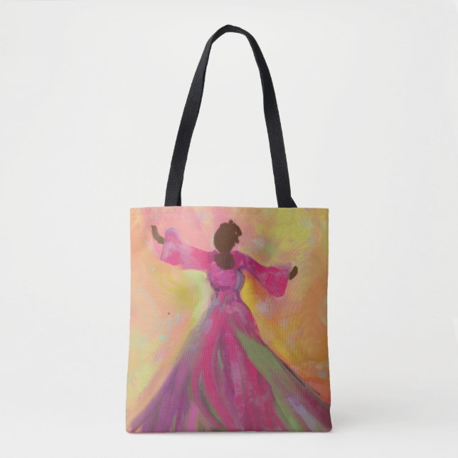 Bolso De Tela Mujer africana bailando el Tote femenino (Anverso)