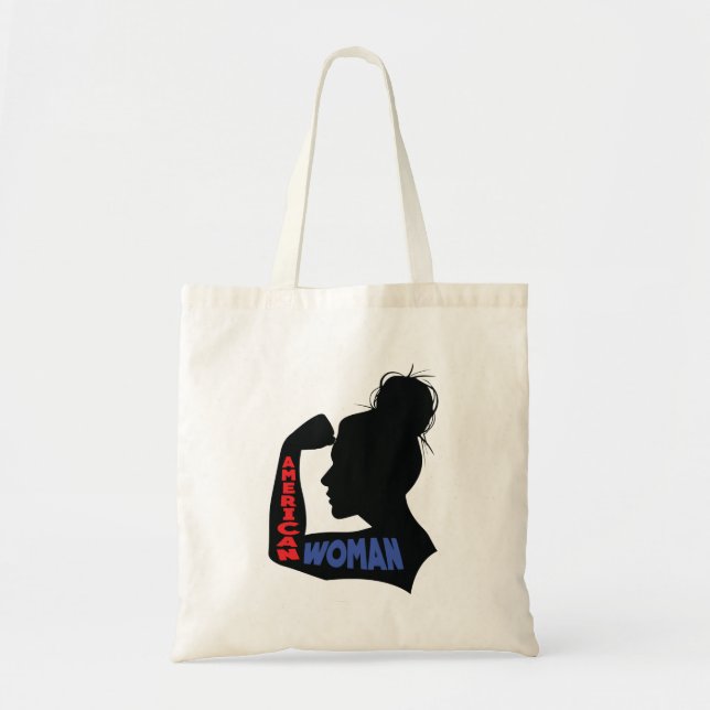 Bolso De Tela Mujer Americana (Frente)