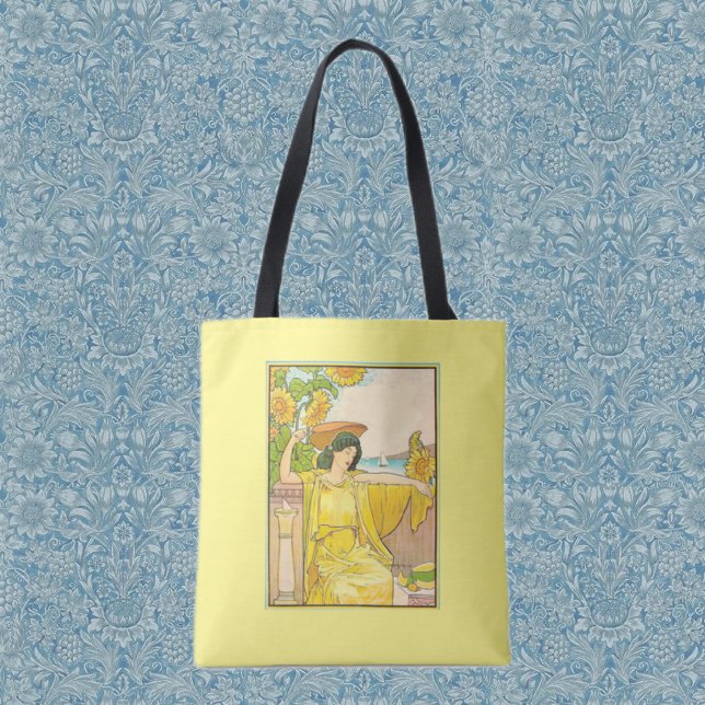 Bolso De Tela Mujer Art Nouveau con girasoles (Subido por el creador)