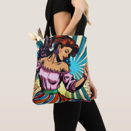 Bolso De Tela Mujer bonito bailando salsa arte pop