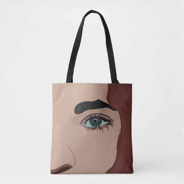 Bolso De Tela Mujer Chica Face Eye (Anverso)