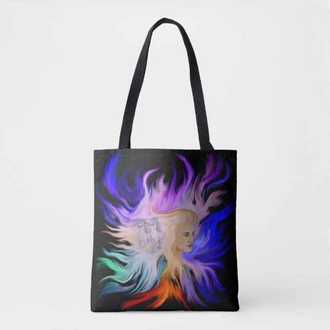 Bolso De Tela Mujer con caballo (Anverso)