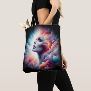 Bolso De Tela Mujer con cabello de Aura cósmico