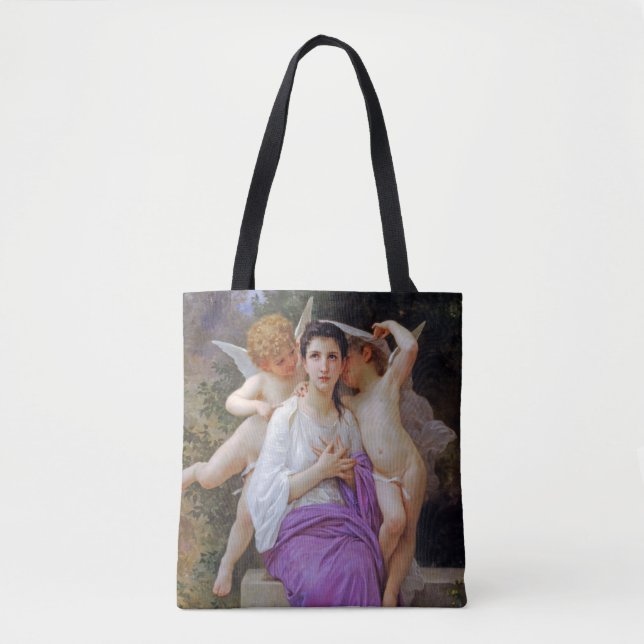 Bolso De Tela Mujer con Cupido, Bouguereau (Anverso)