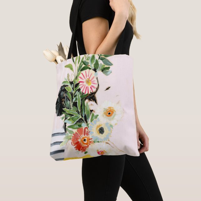 Bolso De Tela Mujer con flores