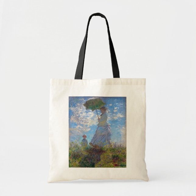 Bolso De Tela Mujer con Parasol, Monet (Frente)