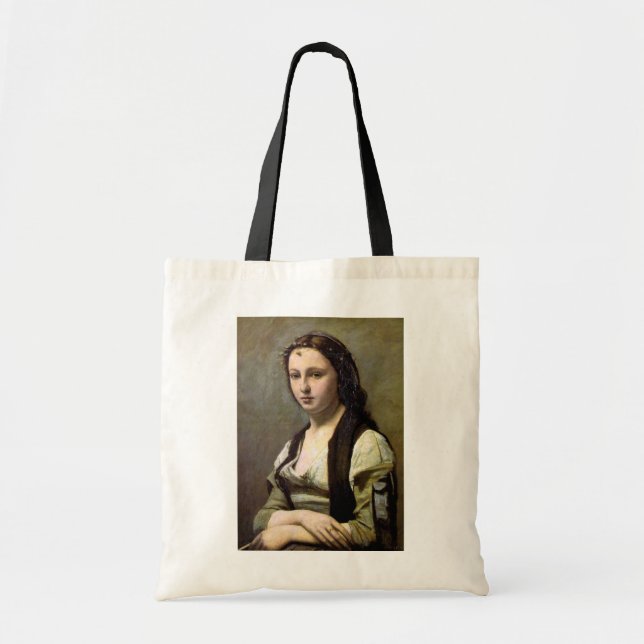 Bolso De Tela Mujer con Perla, Camille Corot, 1868-1870 (Frente)