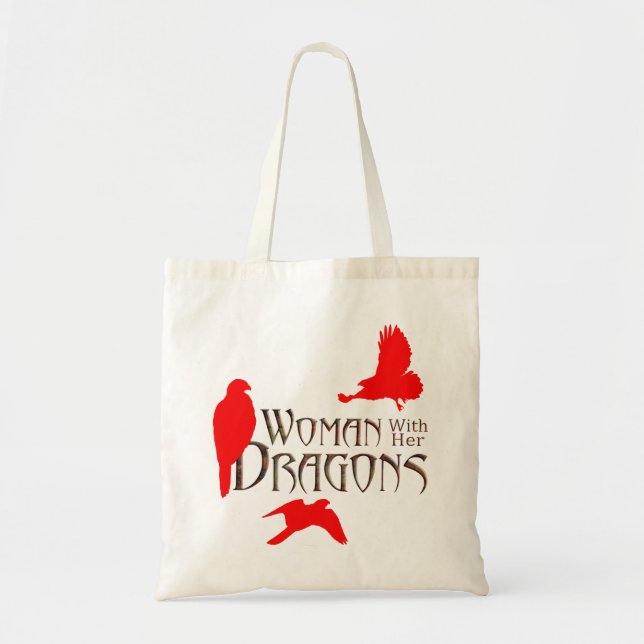 Bolso De Tela Mujer con sus dragones (Frente)