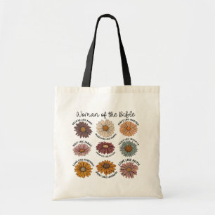 Bolso De Tela Mujer de la Biblia Boho Cristiana