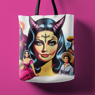 Bolso De Tela Mujer del Diablo Vintage