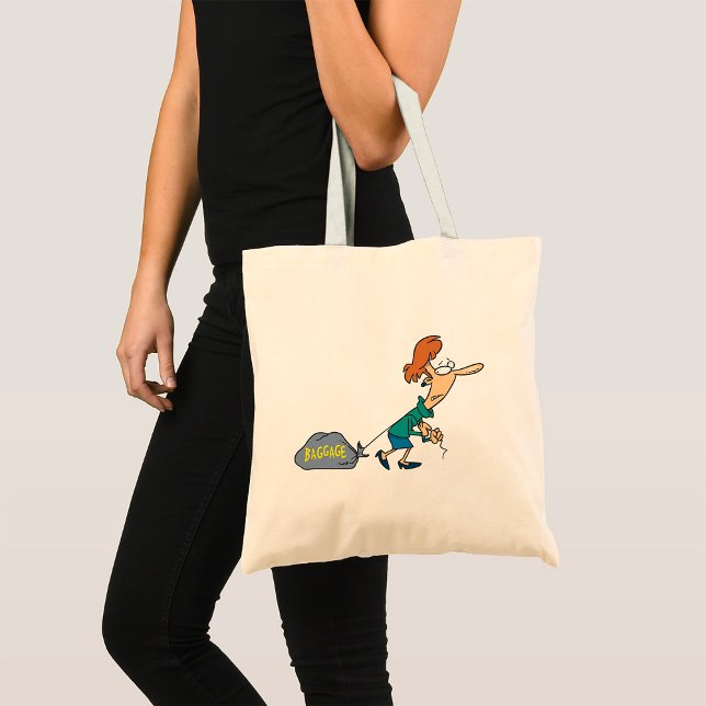 Bolso De Tela Mujer divertida con equipaje emocional (Subido por el creador)