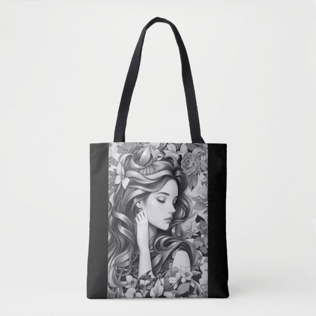 Bolso De Tela Mujer durmiendo (Anverso)