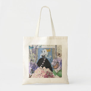 Bolso De Tela Mujer elegante azul vestido floral de fantasía