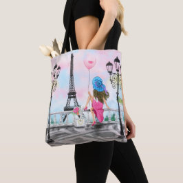 Bolso De Tela Mujer En París Tote Bag
