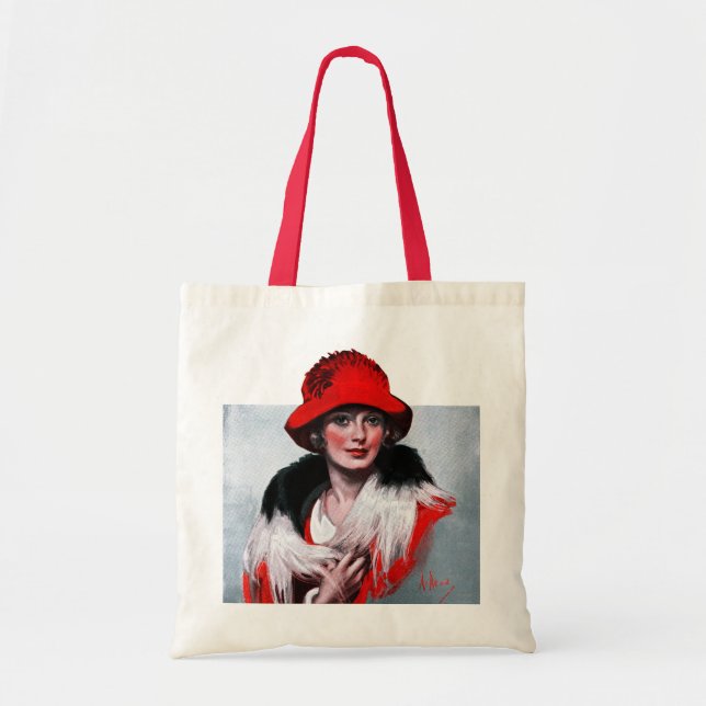 Bolso De Tela Mujer en Red Hat (Frente)