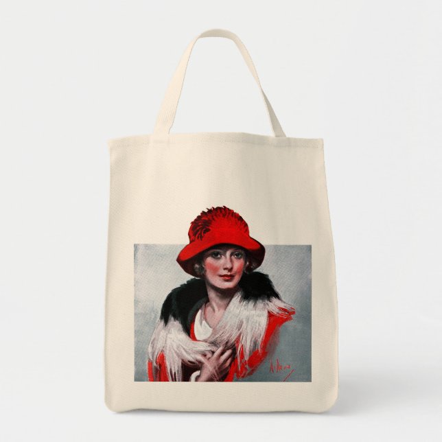 Bolso De Tela Mujer en Red Hat (Frente)