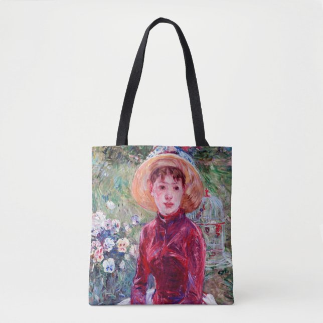 Bolso De Tela Mujer en rojo, Berthe Morisot (Anverso)