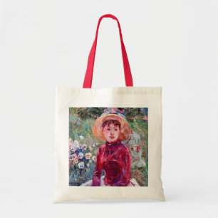 Bolso De Tela Mujer en rojo, Berthe Morisot