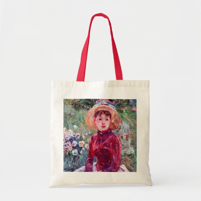 Bolso De Tela Mujer en rojo, Berthe Morisot (Frente)