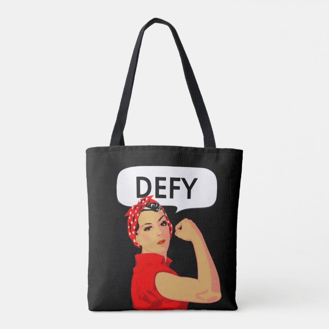Bolso De Tela Mujer Fuerte Vintage Elegante y Texto Editable Def (Reverso)