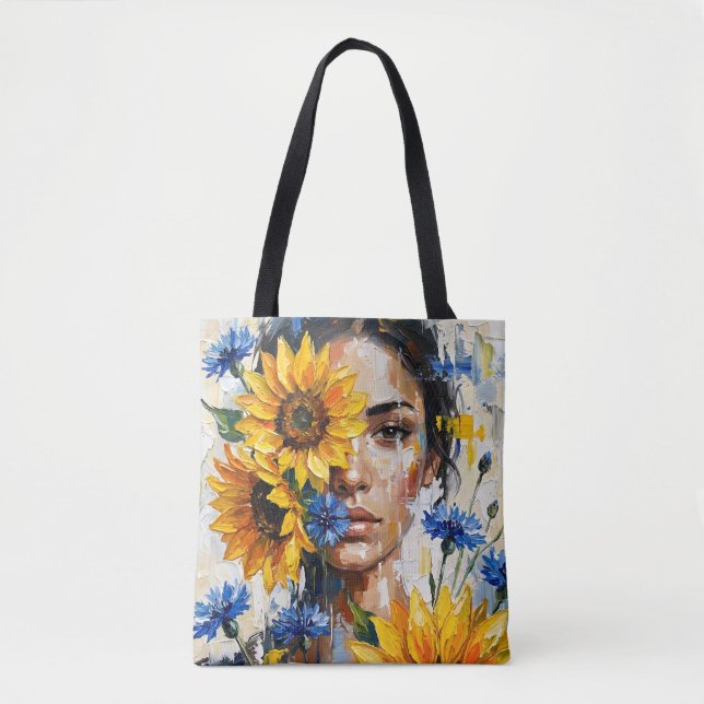 Bolso De Tela Mujer Girasol (Anverso)