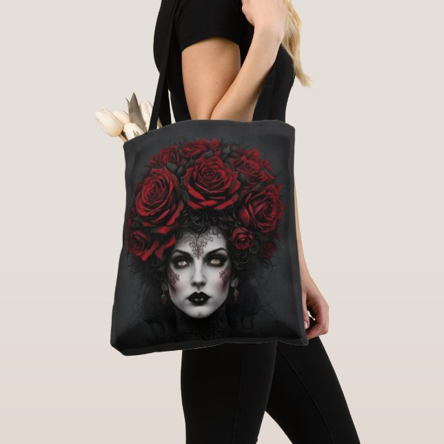 Bolso De Tela Mujer Gótica (Detalle)