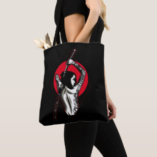 Bolso De Tela Mujer guerrera japonesa