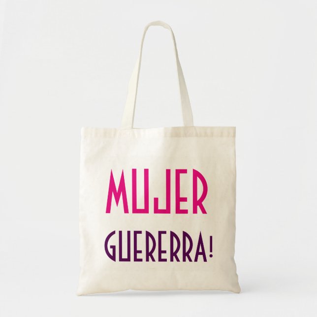 BOLSO DE TELA MUJER GUERRERA TOTE BAG (Frente)
