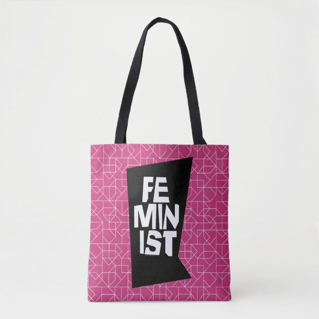 Bolso De Tela Mujer igual imitación del chica femenino feminista (Anverso)