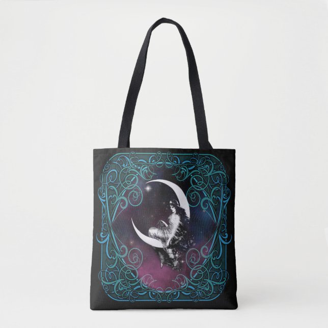 Bolso De Tela Mujer mágica lunar (Anverso)