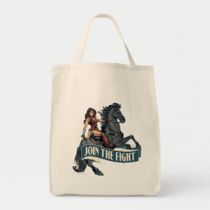 Bolso De Tela Mujer maravilla en arte de cómic de caballos