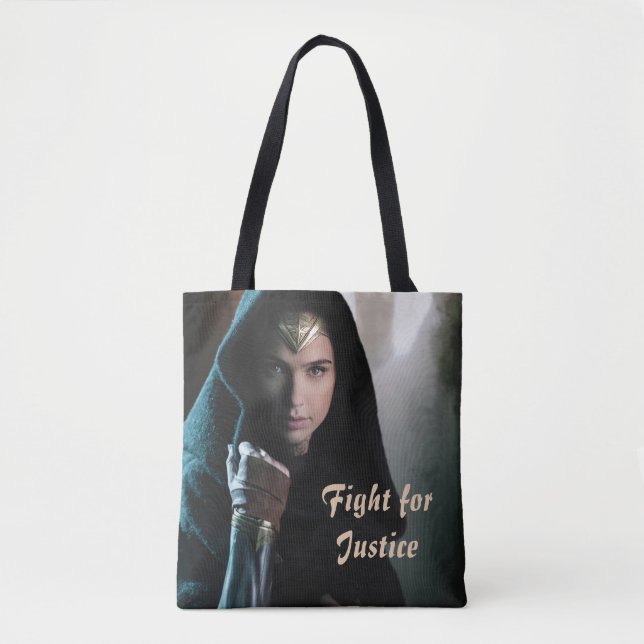 Bolso De Tela Mujer Maravilla en ropa (Anverso)