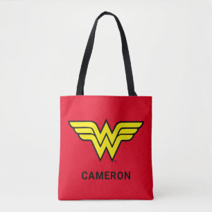 Bolso De Tela Mujer Maravilla   Logotipo clásico   Añadir su log