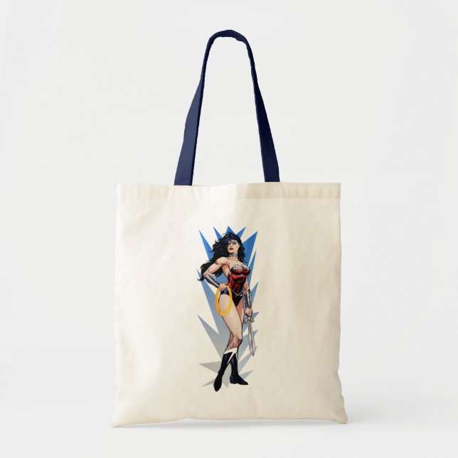 Bolso De Tela Mujer Maravilla y espada (Frente)