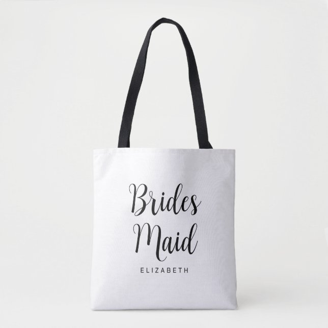 Bolso De Tela Mujer mujer soltera Boda moderna (Anverso)