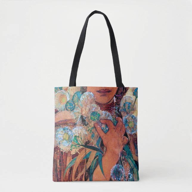 Bolso De Tela Mujer nativa norteamericana, Mucha (Anverso)