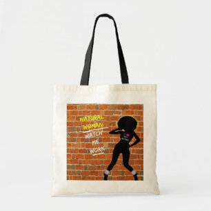 Bolso De Tela "Mujer natural: Míreme trabajar "