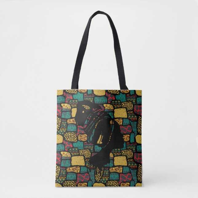 Bolso De Tela Mujer negra africana (Anverso)