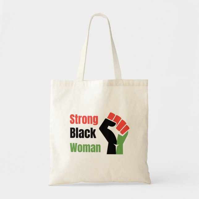 Bolso De Tela Mujer negra fuerte (Frente)
