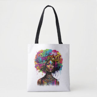 Bolso De Tela Mujer Negra Incondicionalmente Colorida Afro