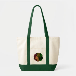 Bolso De Tela Mujer negra rasta afro rojo amarillo verde