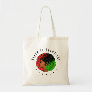 Bolso De Tela Mujer niña negra panafricana orgullo afro verde ro