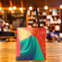Mujer Pensando Pintura de Arte Fino Contemporáneo