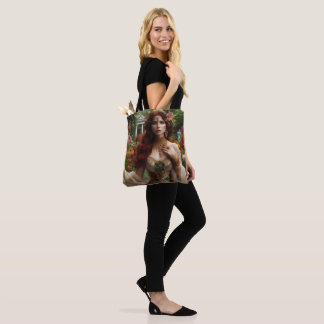 Bolso De Tela Mujer Pre-Rafaelita Dorada 1 en Jardín