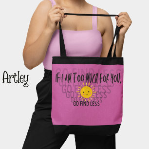 Bolso De Tela Mujer rosa confiada feliz sol