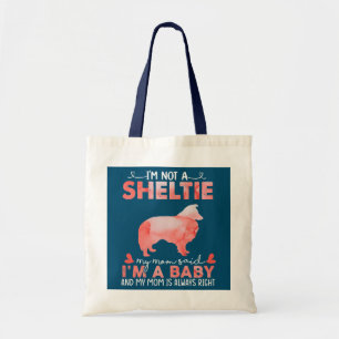 Bolso De Tela Mujer Sheltie Mamá dijo bebé perro conmovedor