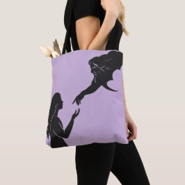 Bolso De Tela Mujer Silueta Minimalista Fe e Inspiración