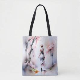 Bolso De Tela Mujer solitaria caminando